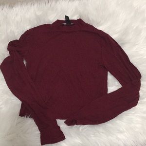 FOREVER 21 mock neck crop top